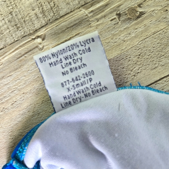 MODA STAR SWIM | Turquoise Halter Coconut Ring Bikini sz XS - Picture 10 of 12